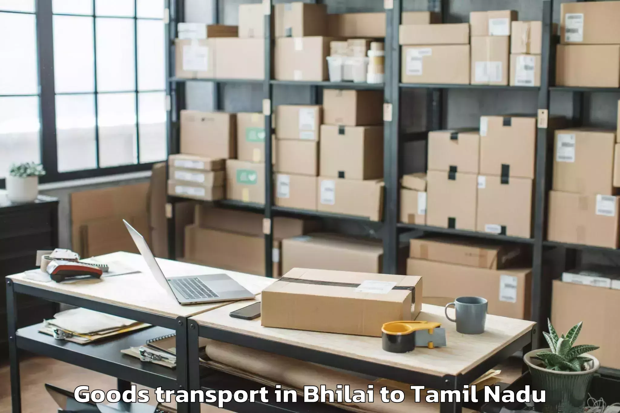 Comprehensive Bhilai to Vandavasi Goods Transport